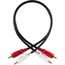 Mogami PuroFlex Dual RCA Male to Dual RCA Male Stereo Cable with Gold Plugs (1')