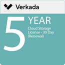 Verkada 5-Year Cloud Storage License (30 Day Retention, Renewal)