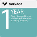 Verkada 1-Year Cloud Storage License for Government (30 Day Retention, Capacity Increase)