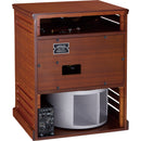 Hammond Leslie 3500W Powered 300W Rotary Speaker with Casters (Walnut)