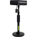 Shure by Gator Desktop Microphone Stand with 6" Round Base (Black, 2-Pack)