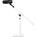 Shure by Gator Desktop Microphone Stand with Boom (White, 4-Pack)