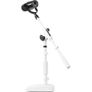 Shure by Gator Desktop Microphone Stand with Boom (White, 4-Pack)