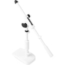 Shure by Gator Desktop Microphone Stand with Boom (White, 4-Pack)