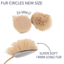 Remote Audio URSA Fur Circles Wind Covers (100-Pack, Beige)
