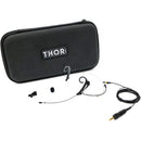 THOR AV Shadow SH20 Dual-Ear Headset Microphone with MicroDot Connector & Locking 3.5mm Adapter (Black)