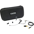 THOR AV Shadow SH20 Dual-Ear Headset Microphone with MicroDot Connector & 3-Pin LEMO Adapter (Black)