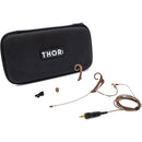 THOR AV Shadow SH20 Dual-Ear Headset Microphone with MicroDot Connector & Locking 3.5mm Adapter (Brown)