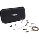 THOR AV Shadow SH20 Dual-Ear Headset Microphone with MicroDot Connector & 3-Pin LEMO Adapter (Brown)