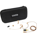 THOR AV Shadow SH20 Dual-Ear Headset Microphone with MicroDot Connector & Locking 3.5mm Adapter (Tan)