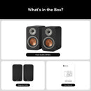 Fosi Audio SP601 Black Version 2-Way Bookshelf Speakers (White with Black Woofers, Pair)