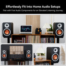 Fosi Audio SP601 Black Version 2-Way Bookshelf Speakers (White with Black Woofers, Pair)