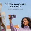 TELESIN Aluminum Street Shot Set for DJI Osmo Action 6 (Purple & Gold, Limited Edition)