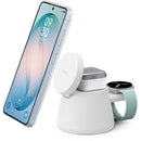 Belkin UltraCharge Modular 3-in-1 Qi2 25W Charging Dock (White)
