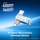 Lexar 128GB JumpDrive Dual Drive D500 USB 3.2 Gen 1 Flash Drive (USB-C / USB-A, Elite Legends Series)