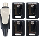 Xvive Audio U45R4 Wireless In-Ear Monitor System with Four Receivers (5.8 GHz, Black)