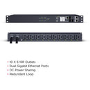 CyberPower PDU44001G 10-Outlet Rackmount Gigabit Switched ATS 15A Power Distribution Unit (1 RU)