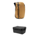 Peak Design Travel Backpack with Small/Medium Camera Cube V2 Kit (Coyote, 30L)