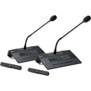 TELEVIC Mike PLM401F 16" Flex Gooseneck Microphone with Confidea Flex G4 Touchscreen Base Station (2-Pack)
