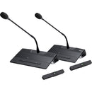TELEVIC Mike PLM401F 16" Single Flex Gooseneck Microphone with Confidea GO G4 Wireless Base Station (2-pack)
