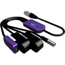 AUDIOROOT BCC Power Combining Cable with Two Battery Cups, USB-C, TA4M, and XLR4F Connector (With Telemetry)