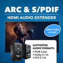 OREI HDMI ARC & S/PDIF Audio Extender Set (492')