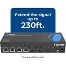 OREI 1x4 HDMI 4K Extender Splitter over Cat 6/7