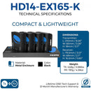 OREI 1x4 HDMI 4K Extender Splitter over Cat 6/7