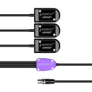 AUDIOROOT TRIAD Power Combining Cable with Three Battery Cups and TA4F Connector (Without Telemetry)