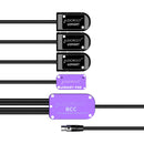 AUDIOROOT BCC Power Combining Cable with Three Battery Cups, USB-C, and TA4F Connector (With Telemetry)