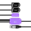 AUDIOROOT BCC Power Combining Cable with Two Battery Cups, USB-C, and XLR-4F Connector (With Telemetry)