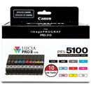 Canon PFI-5100 10-Cartridge Ink Set for imagePROGRAF PRO-310 Printer