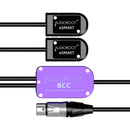 AUDIOROOT BCC Power Combining Cable with Two Battery Cups and XLR-4F Connector (With Telemetry)