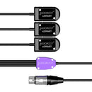 AUDIOROOT TRIAD Power Combining Cable with Three Battery Cups and XLR-4F Connector (Without Telemetry)