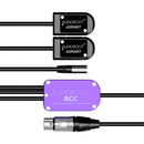 AUDIOROOT BCC Power Combining Cable with Two Battery Cups, TA4M, and XLR-4F Connector (With Telemetry)