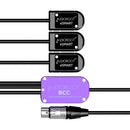 AUDIOROOT BCC Power Combining Cable with Three Battery Cups and XLR-4F Connector (With Telemetry)