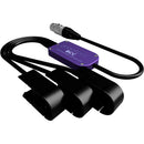 AUDIOROOT BCC Power Combining Cable with Three Battery Cups and XLR-4F Connector (With Telemetry)