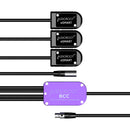 AUDIOROOT BCC Power Combining Cable with Three Battery Cups, TA4M, and TA4F Connector (With Telemetry)