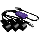 AUDIOROOT BCC Power Combining Cable with Three Battery Cups, TA4M, and XLR-4F Connector (With Telemetry)