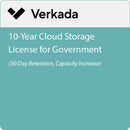 Verkada 10-Year Cloud Storage License for Government (30 Day Retention, Capacity Increase)