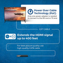 OREI 4K HDMI over HDBaseT Extender with IR/CEC/PoC (394')