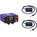 AUDIOROOT eSMART DUO Power Distributor with Two 4-Conductor TA4F to 5-Pin Battery Output Cable