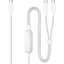 Anker Braided 140W 2-in-1 USB-C Cable (4', White)