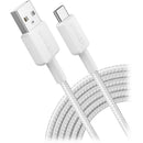 Anker 322 PowerLine USB-C to USB-A Cable (10', White)