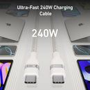 Anker Braided 240W USB-C Cable (6', White)