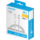 Anker Braided 240W USB-C Cable (6', White)