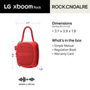 LG xboom Rock Portable Bluetooth Speaker (Red)