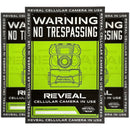 TACTACAM Reveal No Trespassing Sign (3-Pack)