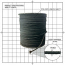 Kennedy Webster Electric Tie Line Rope (1/8", 3000', Black)