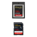 SANDISK 128GB Extreme PRO CFexpress Type B & 128GB SDXC Memory Card Kit